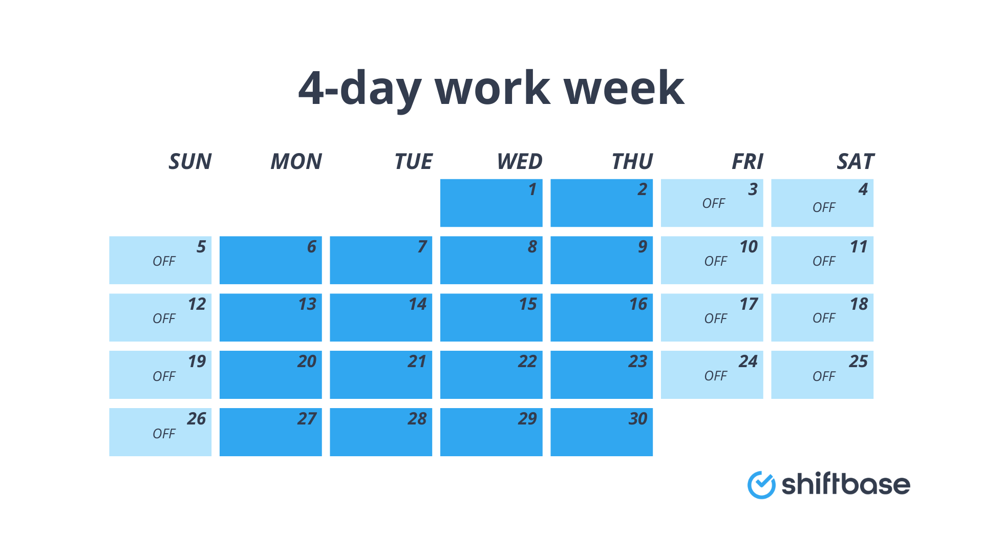 The 4-day Work Week Schedule - An Implementation Guide - Shiftbase